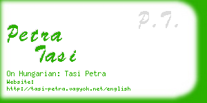 petra tasi business card